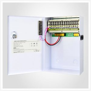 ספק 12V DC 20A מזווד בקופסא עם 16 פיוזים תרמיים