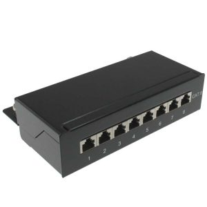 פנל שולחני 8 פורטים CAT6 מסוכך