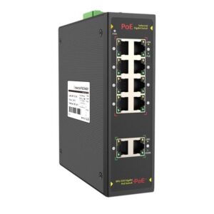 SWITCH POE תעשייתי 2UP LINK RJ45 + POE 8