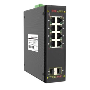 SWITCH POE תעשייתי 2UP LINK SFP + POE 8