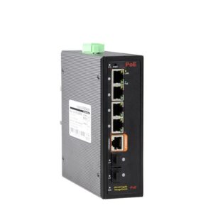 SWITCH POE תעשייתי מנוהל 2UP LINK SFP + POE 4