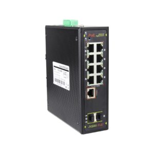 SWITCH POE תעשייתי מנוהל 2UP LINK SFP + POE 8