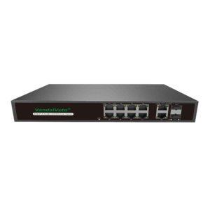 130W SWITCH 1G POE ל-8 ערוצים+2 UP-LINK ל-19"